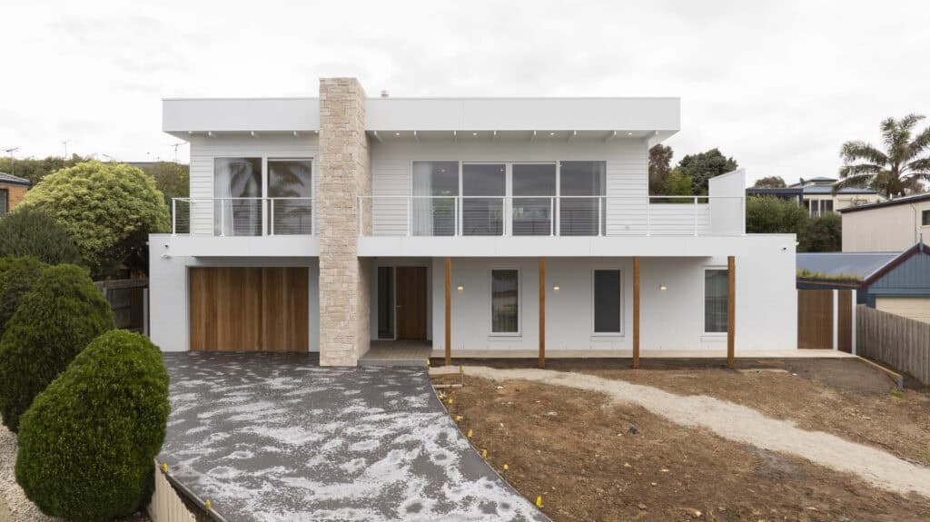 custom home surf coast area in victora, architectural facade